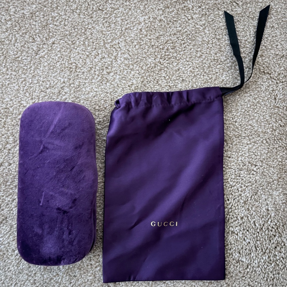 Gucci Luxurious Purple Velvet Eyewear Set